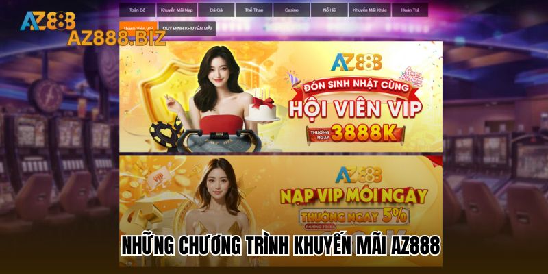 Những chương trình khuyến mại Az888 hot nhất 2025