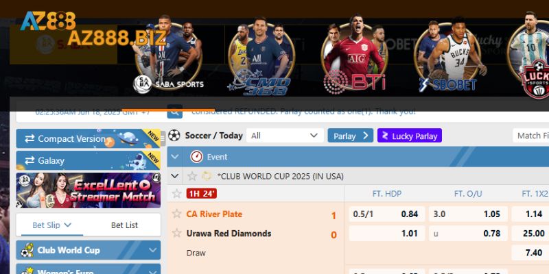 Saba Sports Az888 – Trải Nghiệm Cá Cược Thể Thao Chất Lượng Cao